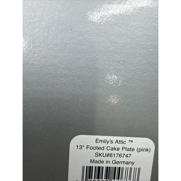 Vintage Gorham Emily's Attic Collection Pink 13” Footed Cake Plate Stand hobnail - Picture 4 of 11